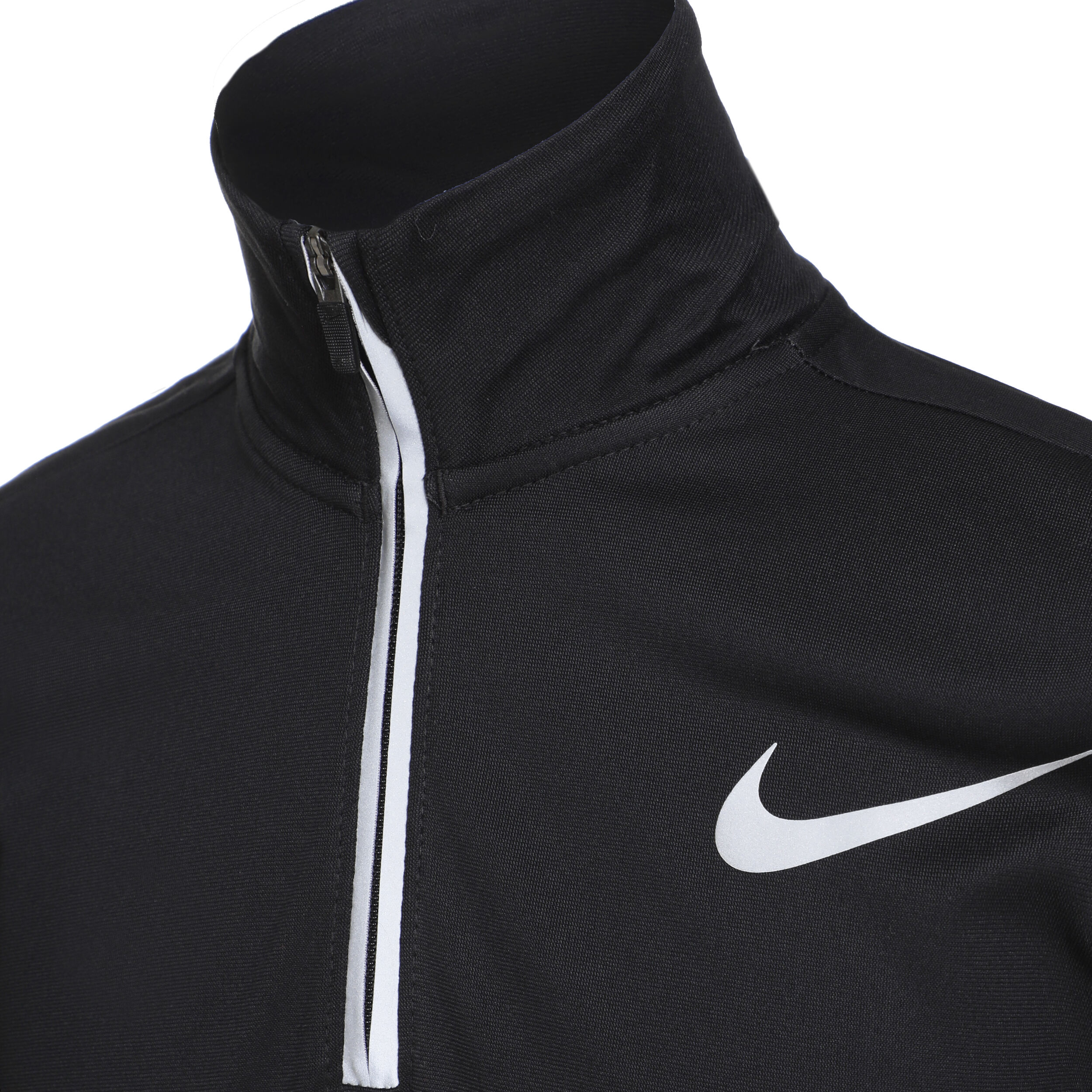 Dri-Fit Poly 1/4 Zip Longsleeve Jungen - Schwarz