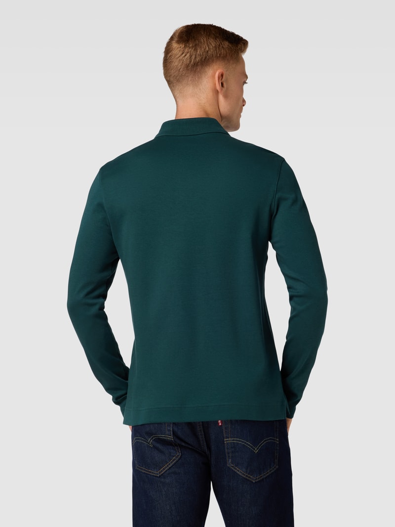 Poloshirt mit langen Ärmeln in bottle