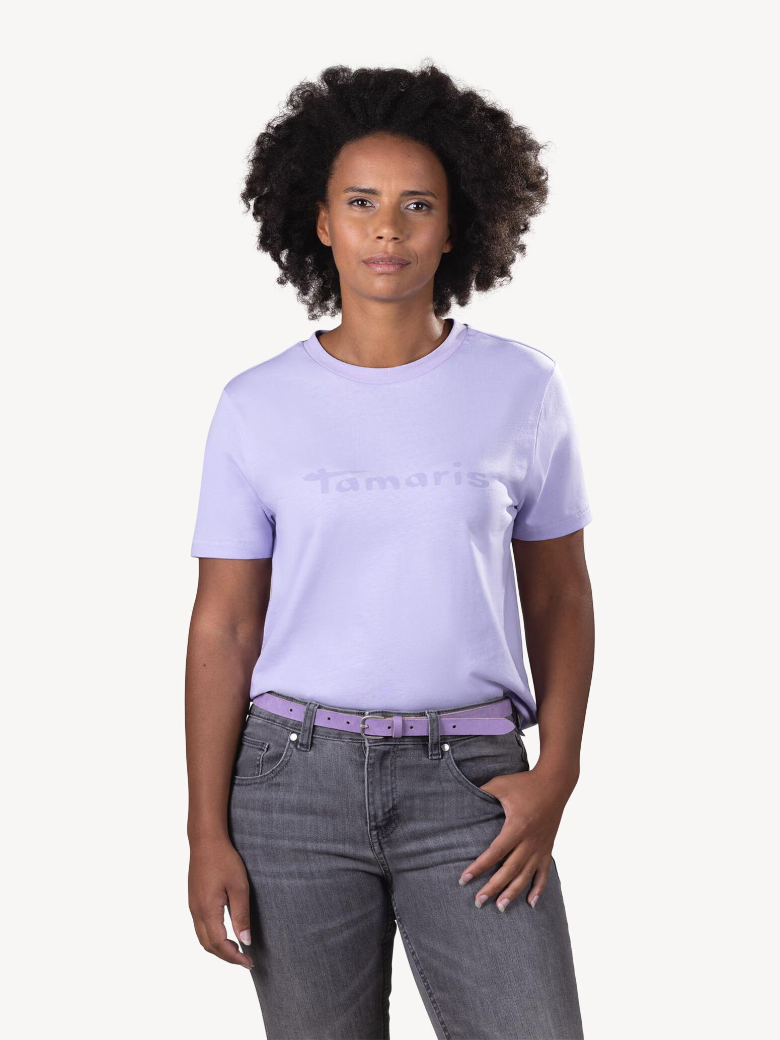 Ceinture en cuir - mauve