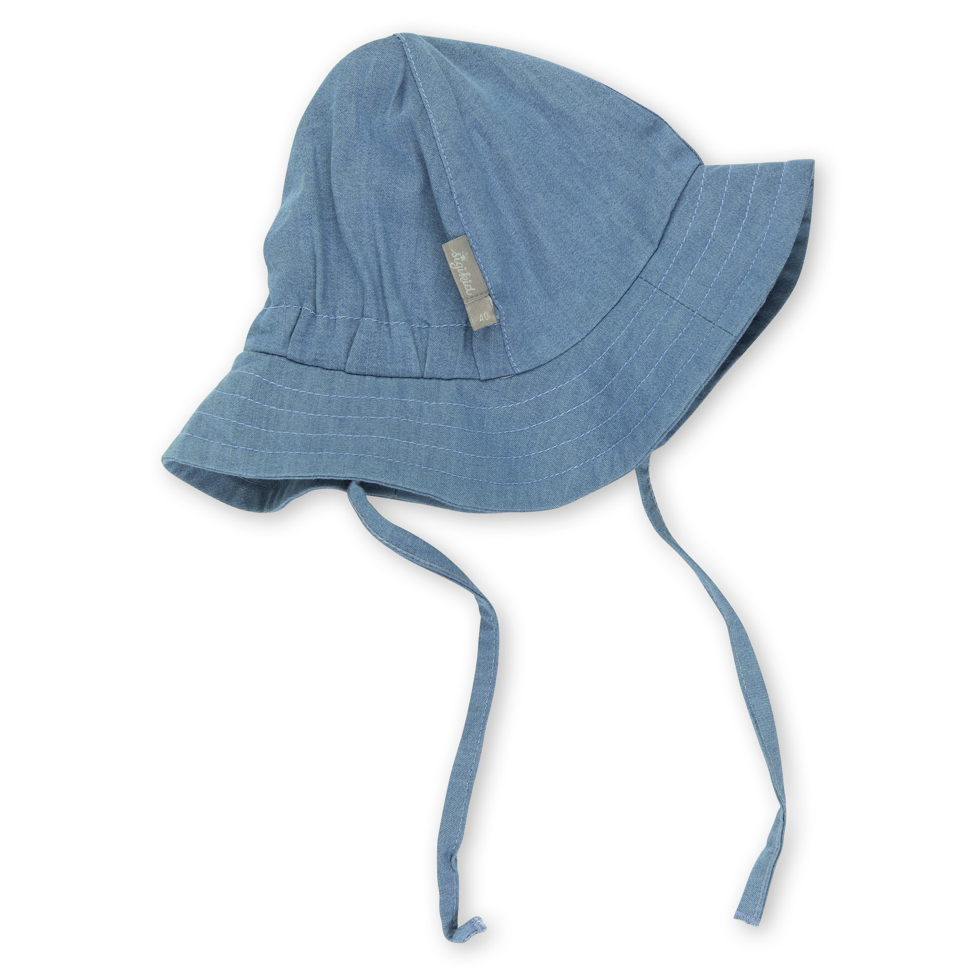 Leichter Baby Jeans Hut mit Herzchen Stickerei