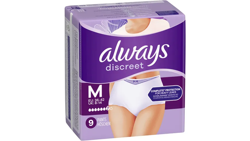 always discreet Inkontinenz Höschen Gr. M Monatspackung
