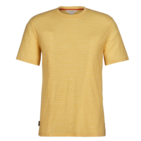 MEN MERINO LINEN SS TEE STRIPE Herren - Funktionsshirt