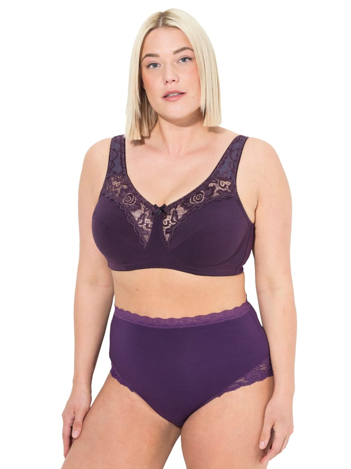 Ulla Popken Entlastungs-BH in aubergine günstig kaufen