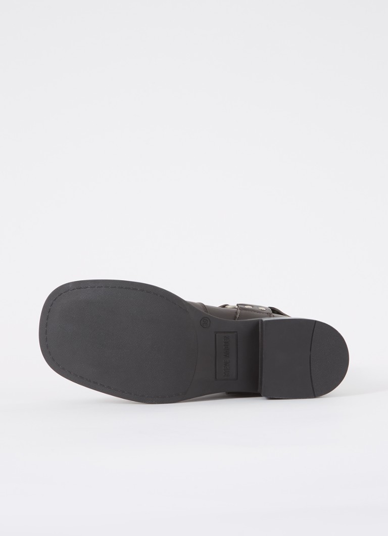 Ghete biker Steve Madden Beau din piele cu detalii cu cataramă