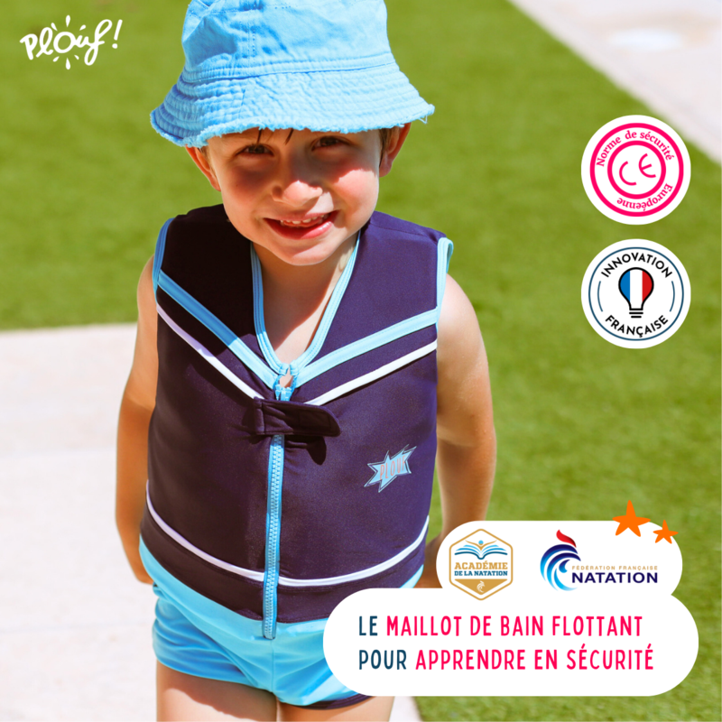 Maillot de bain flottant : Dino Bleu