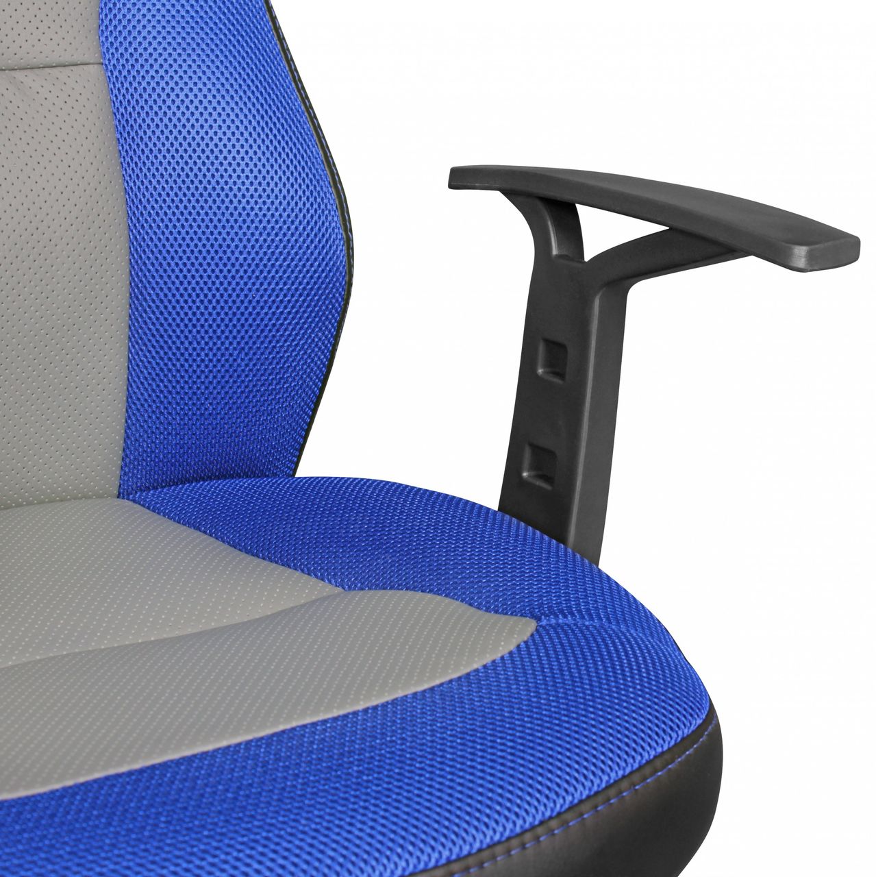 Amstyle Kinderdrehstuhl SPEEDY Jugendstuhl Kinderschreibtischstuhl Drehstuhl ergonomisch - blau/grau