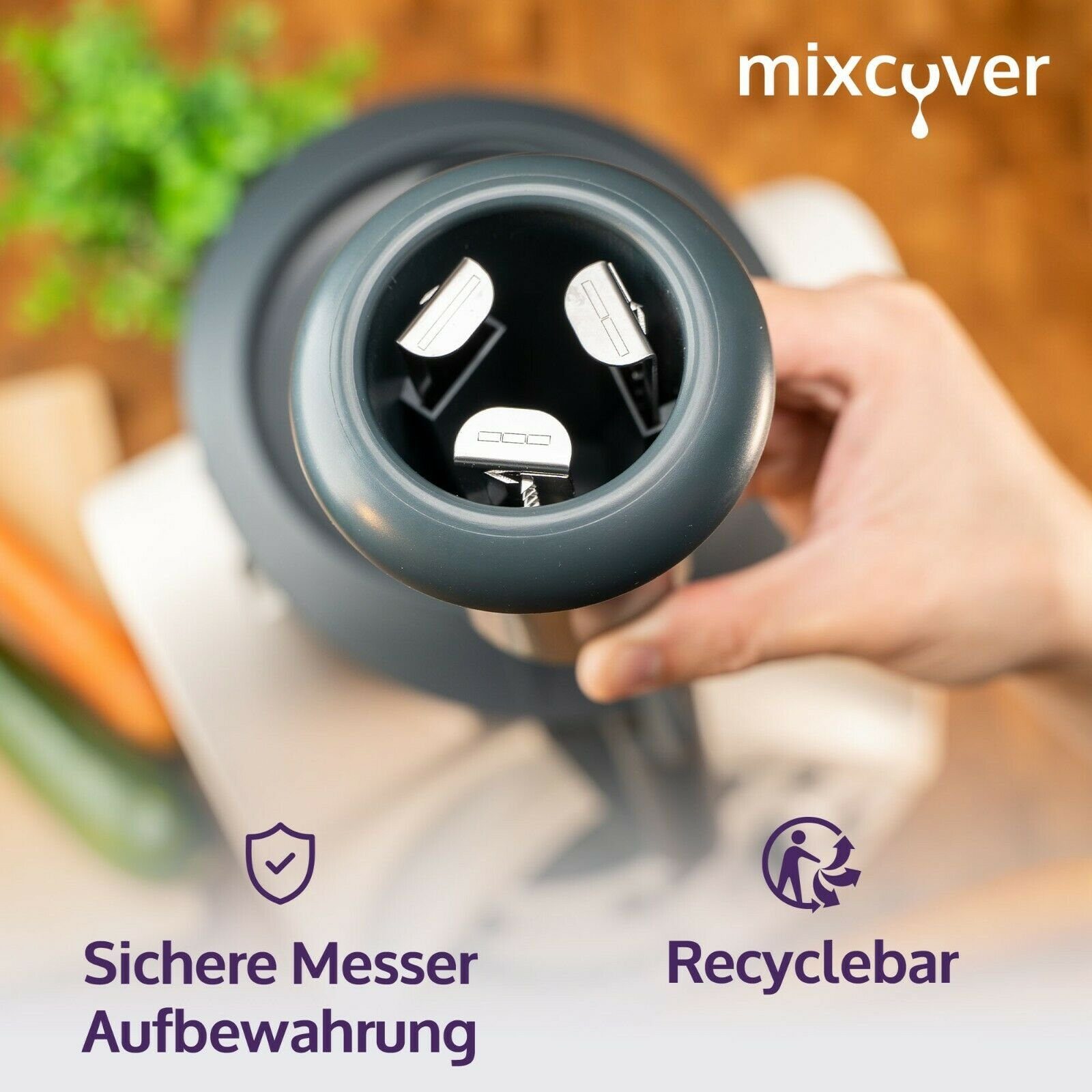 Mixcover Küchenmaschine mit Kochfunktion mixcover Spiralschneider kompatibel mit Thermomix TM31