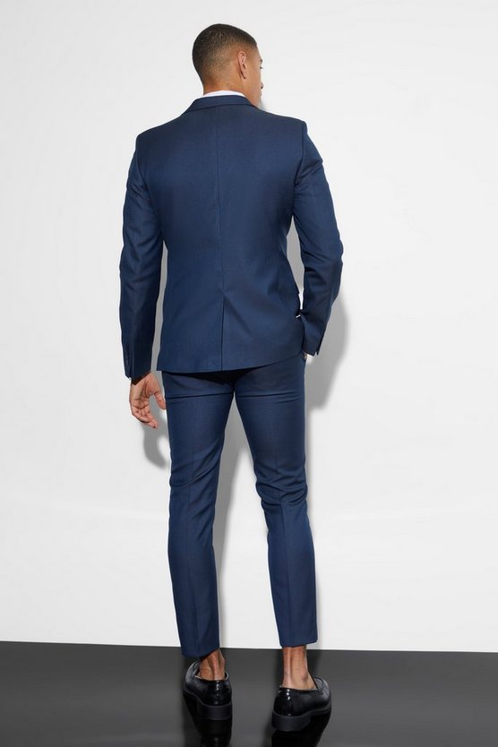 Einreihige Skinny Pique Anzugjacke
