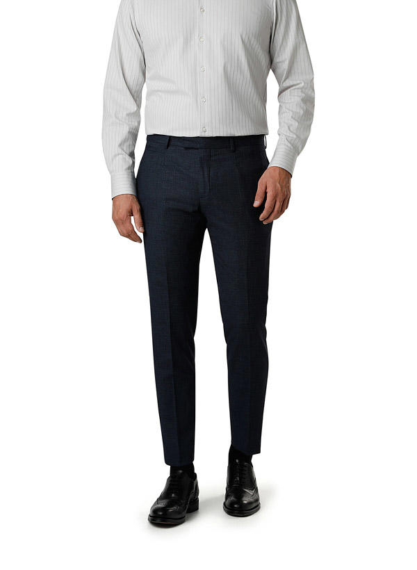 Strellson, Hose Kynd, Slim Fit, Mikrofaser, navy meliert