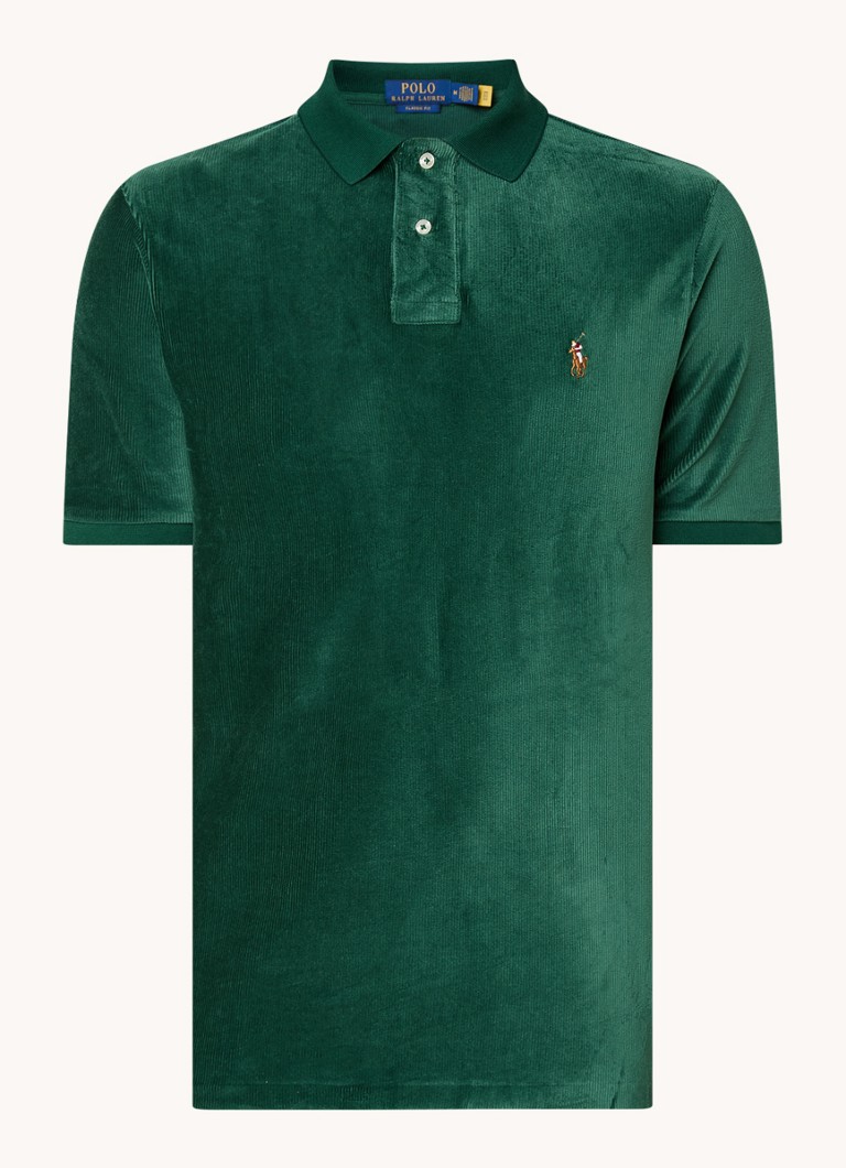 Ralph Lauren korduro polo majica regularnog kroja s vezom logotipa
