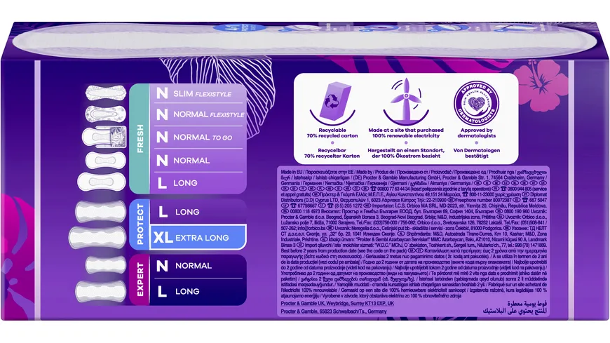 Always DAILY Slipeinlagen Protect Extra Long mit Frischeduft BigPack 40ST