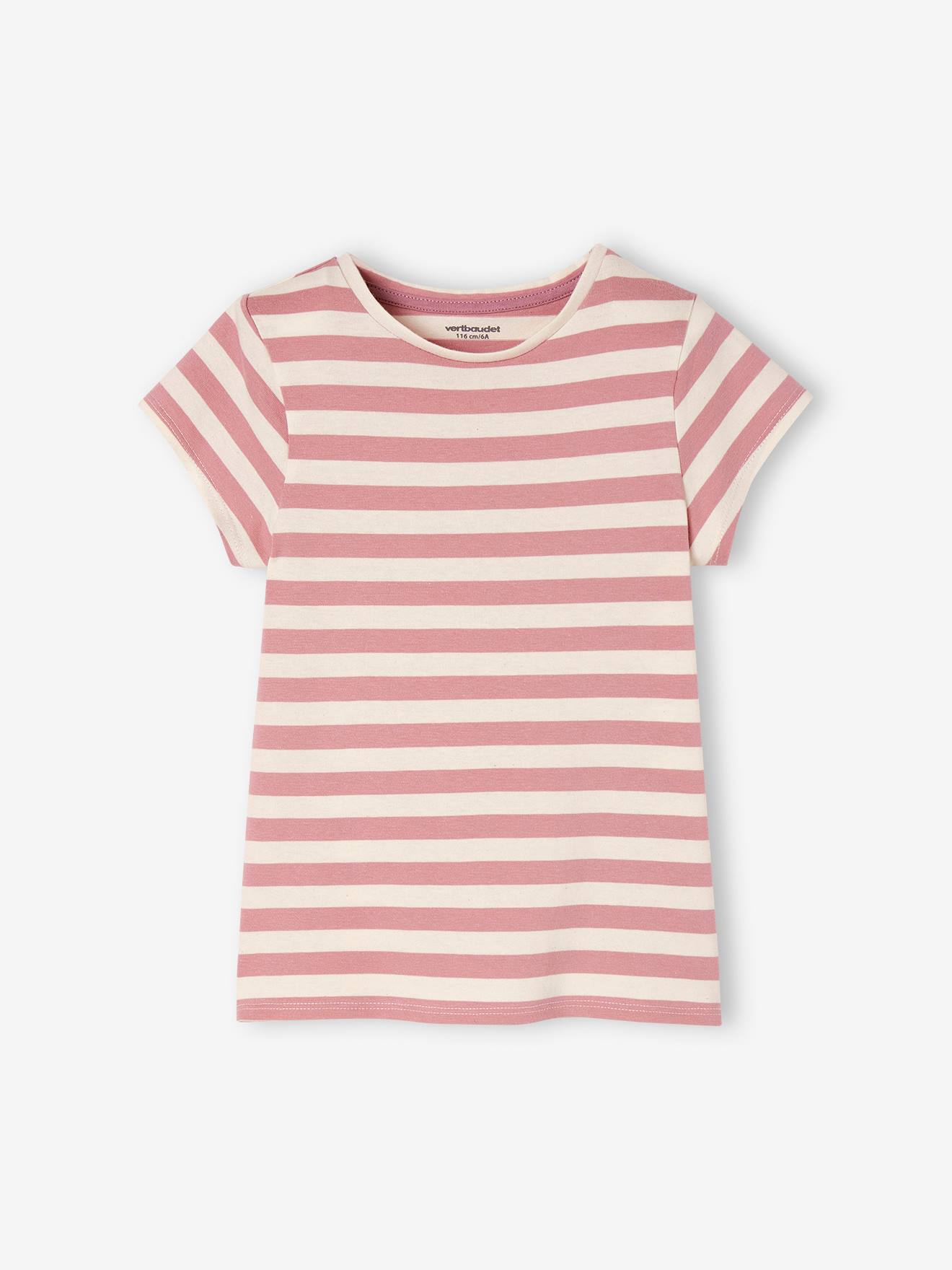 Lot de 3 t-shirts Basics détails irisés fille framboise
