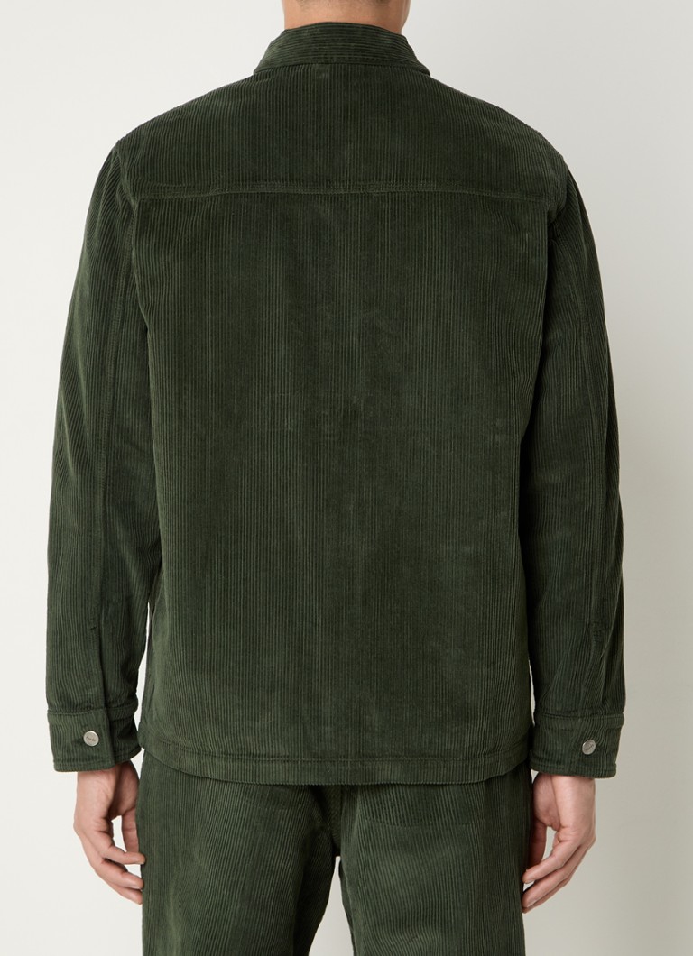forét Regular fit corduroy-skjorte med brystlomme