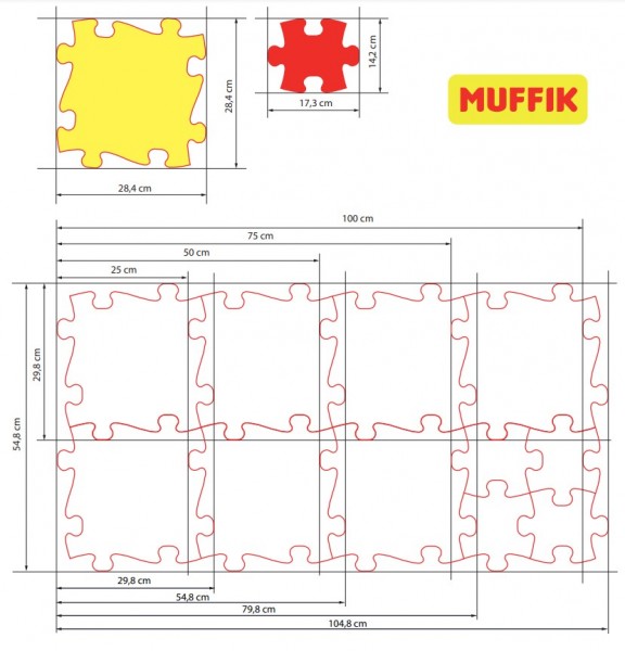 Muffik ~ Sensorikmatten ~ Set XXL mit 19 Teilen