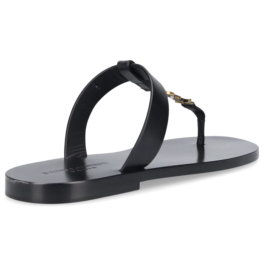 Saint Laurent - Sandalen CASSANDRE Kalbsleder - schwarz