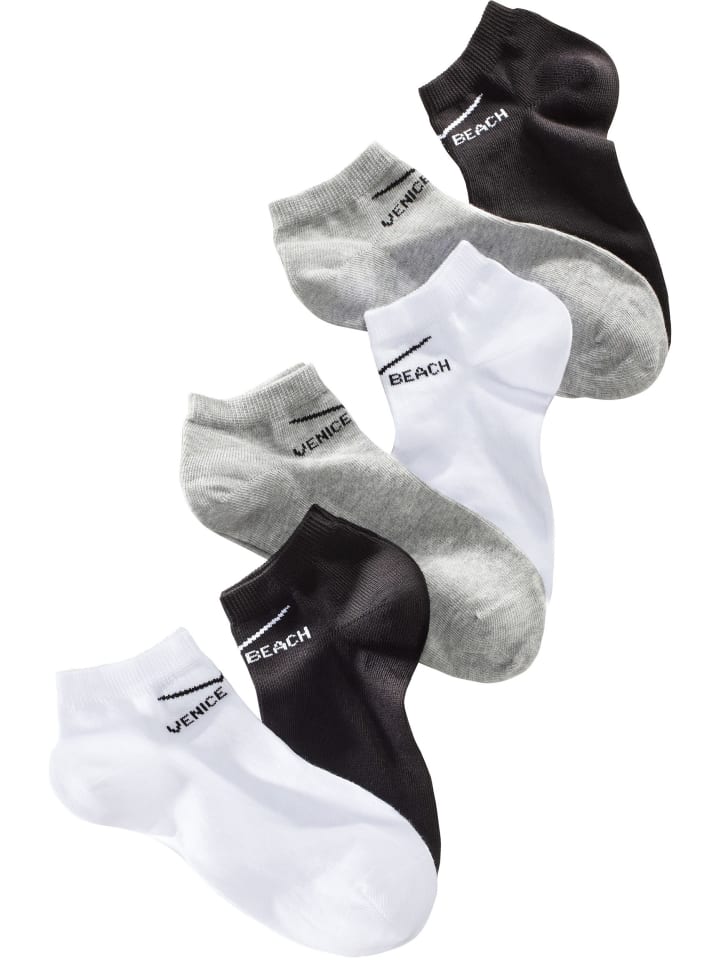 Venice Beach Sneakersocken in schwarz, weiß, grau günstig kaufen