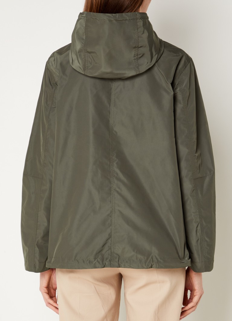 Gerard Darel Sarra reversible raincoat with hood and side pockets