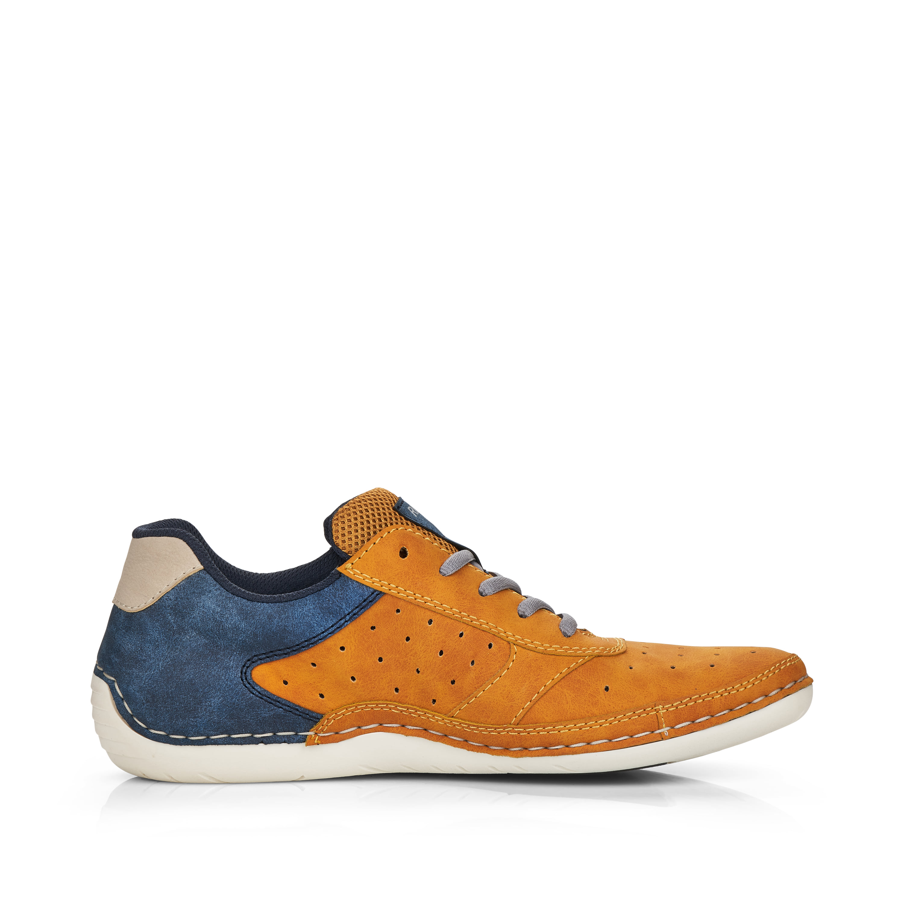 Rieker Herren Schnürschuhe goldgelb-königsblau