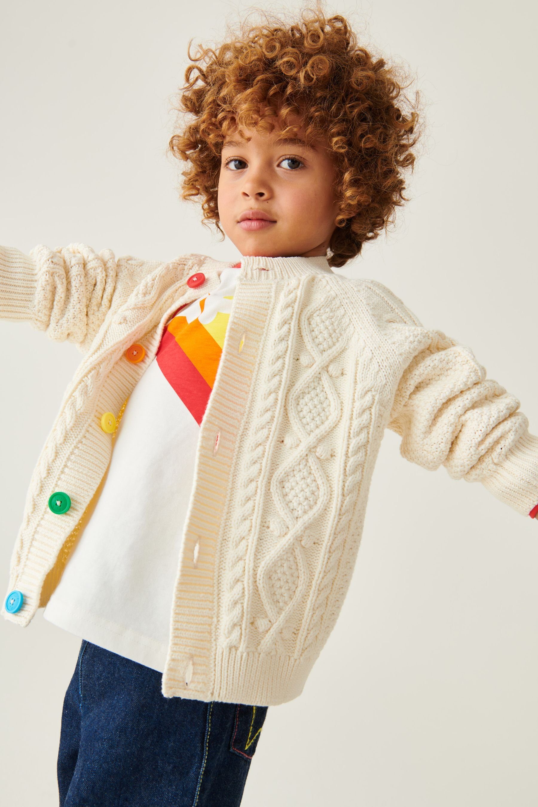 Little Bird by Jools Oliver Strickjacke Little Bird By Jools Oliver Strickjacke Zopfmuster (1-tlg)