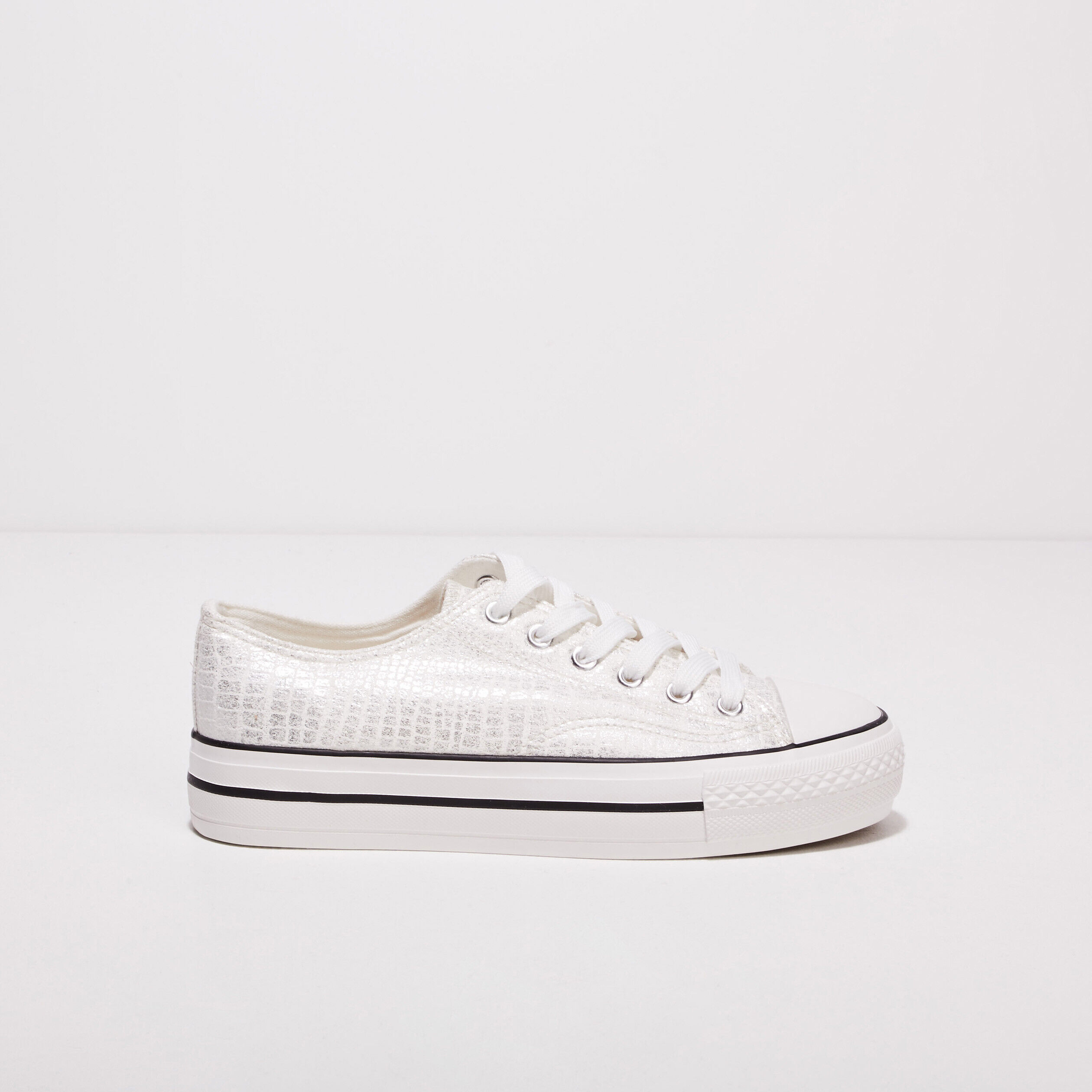 Tennis plateformes ecru femme | Cache Cache
