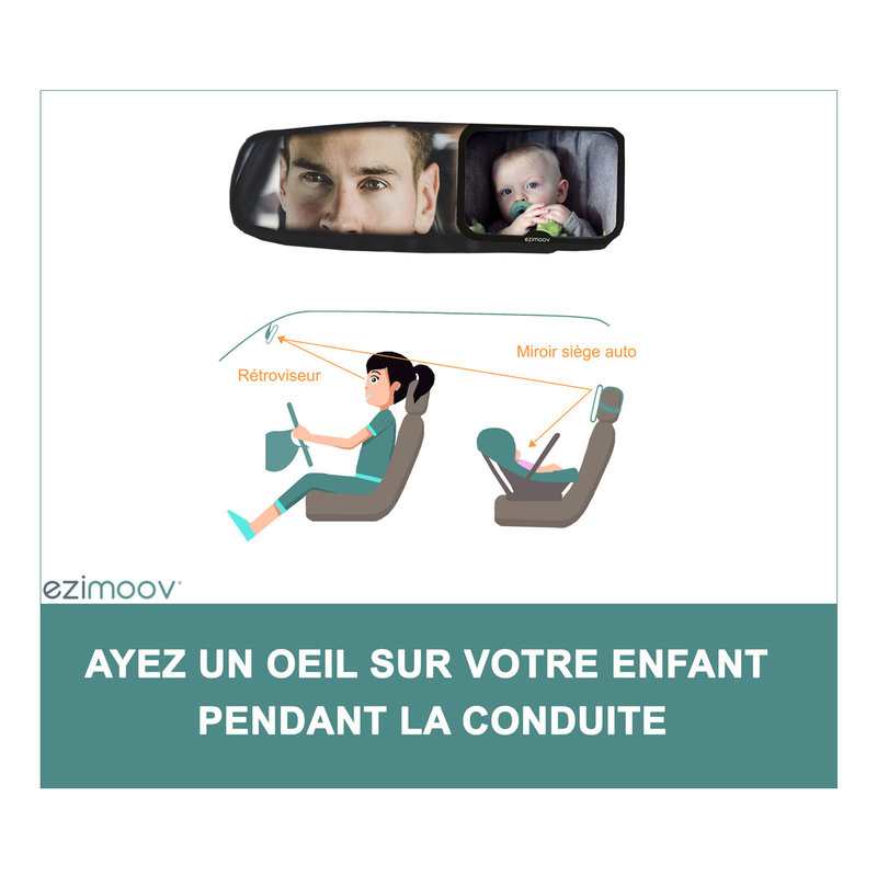 Miroir de voiture square Ezimoov