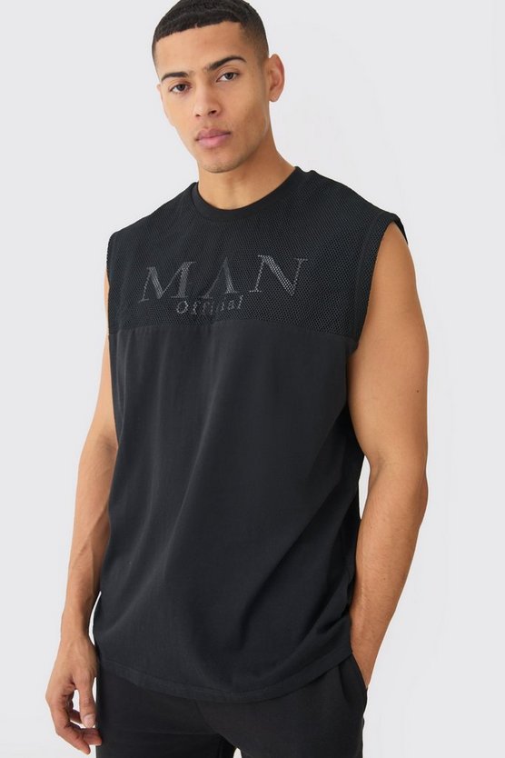 Oversized Man Official Mesh Layer Tank