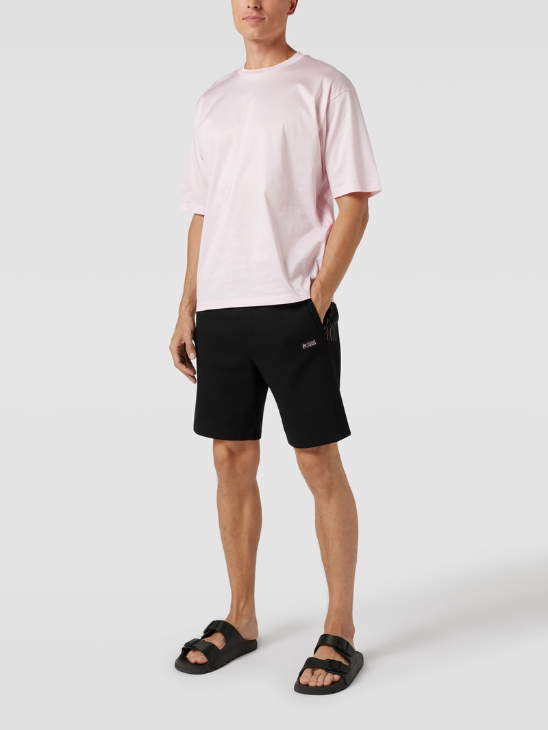 Sweatshorts mit Label-Detail Modell 'Headlo' in schwarz
