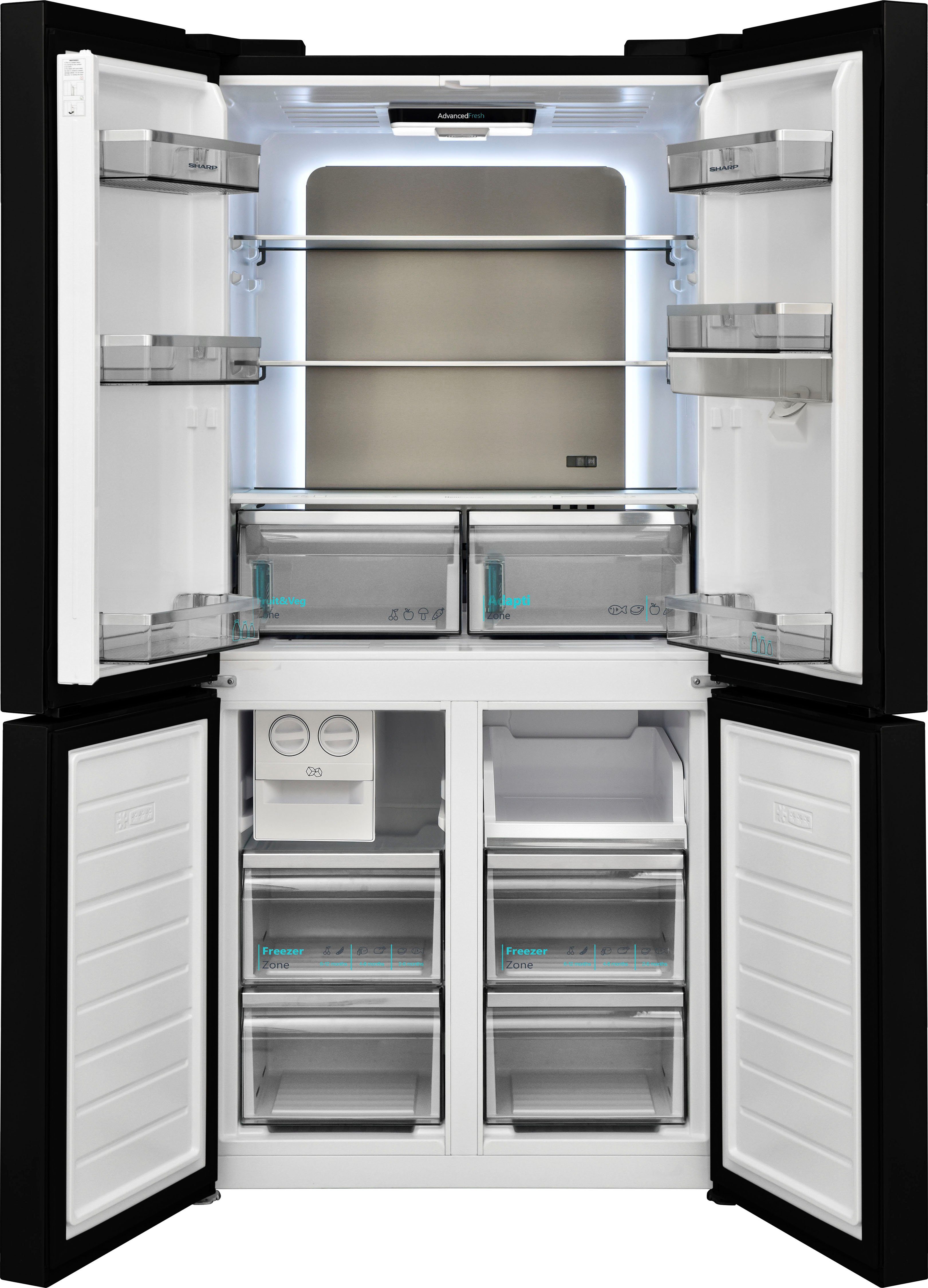 Sharp Multi Door SJ-NFA35IHDBD-EU, 179 cm hoch, 84 cm breit