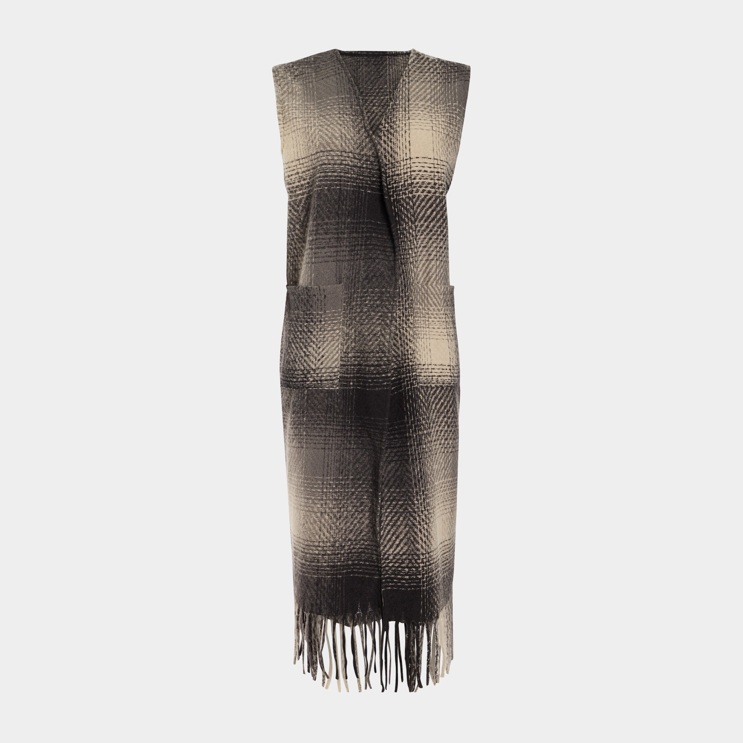 Poncho sans manches marron femme | La Halle