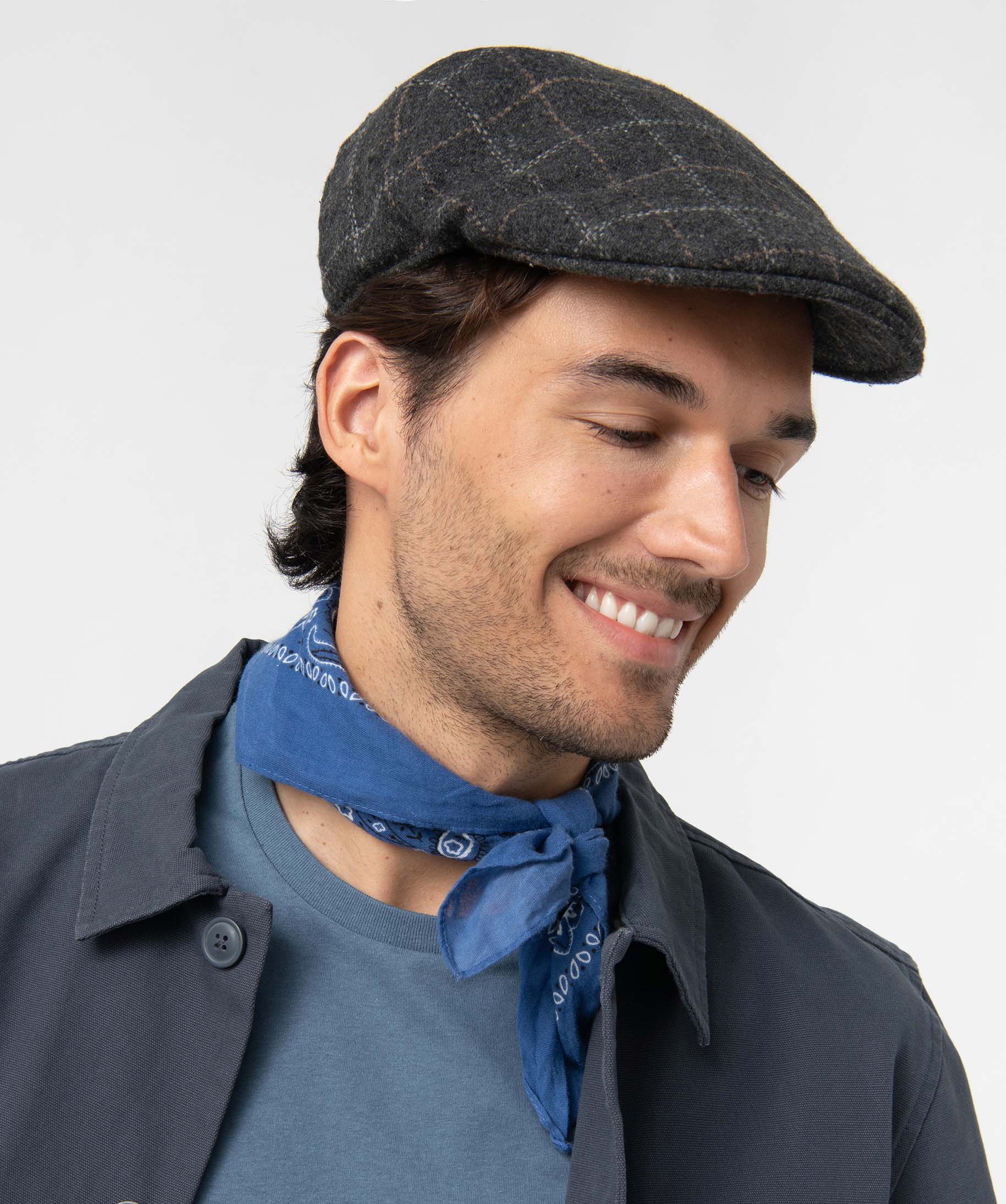 Casquette à carreaux style Gavroche homme carreaux | GEMO