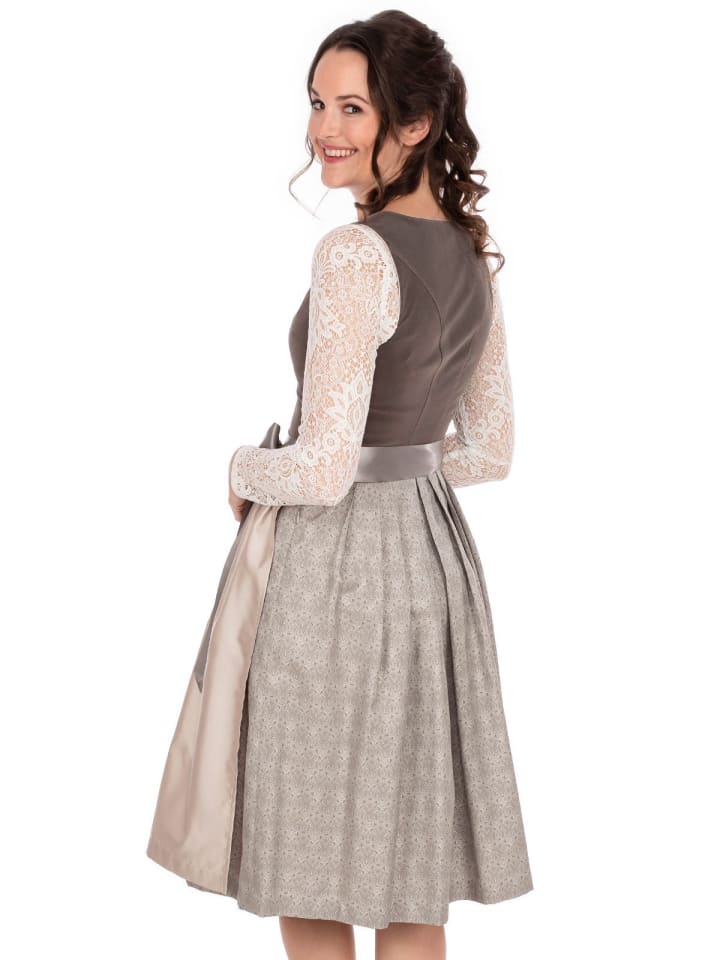 MarJo Midi Dirndl SWANTJE in braun günstig kaufen