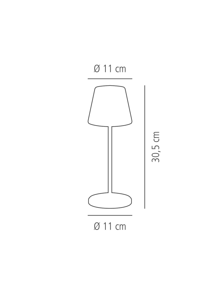 APS Tischleuchte in sand,  Ø 11 cm, H: 30,5 cm, B: 11 cm, L: 11 cm, Metall günstig kaufen onesize