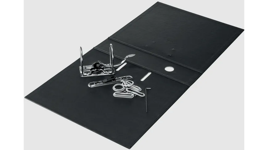 LEITZ Qualitäts-Ordner Recycle A4 breit schwarz schwarz