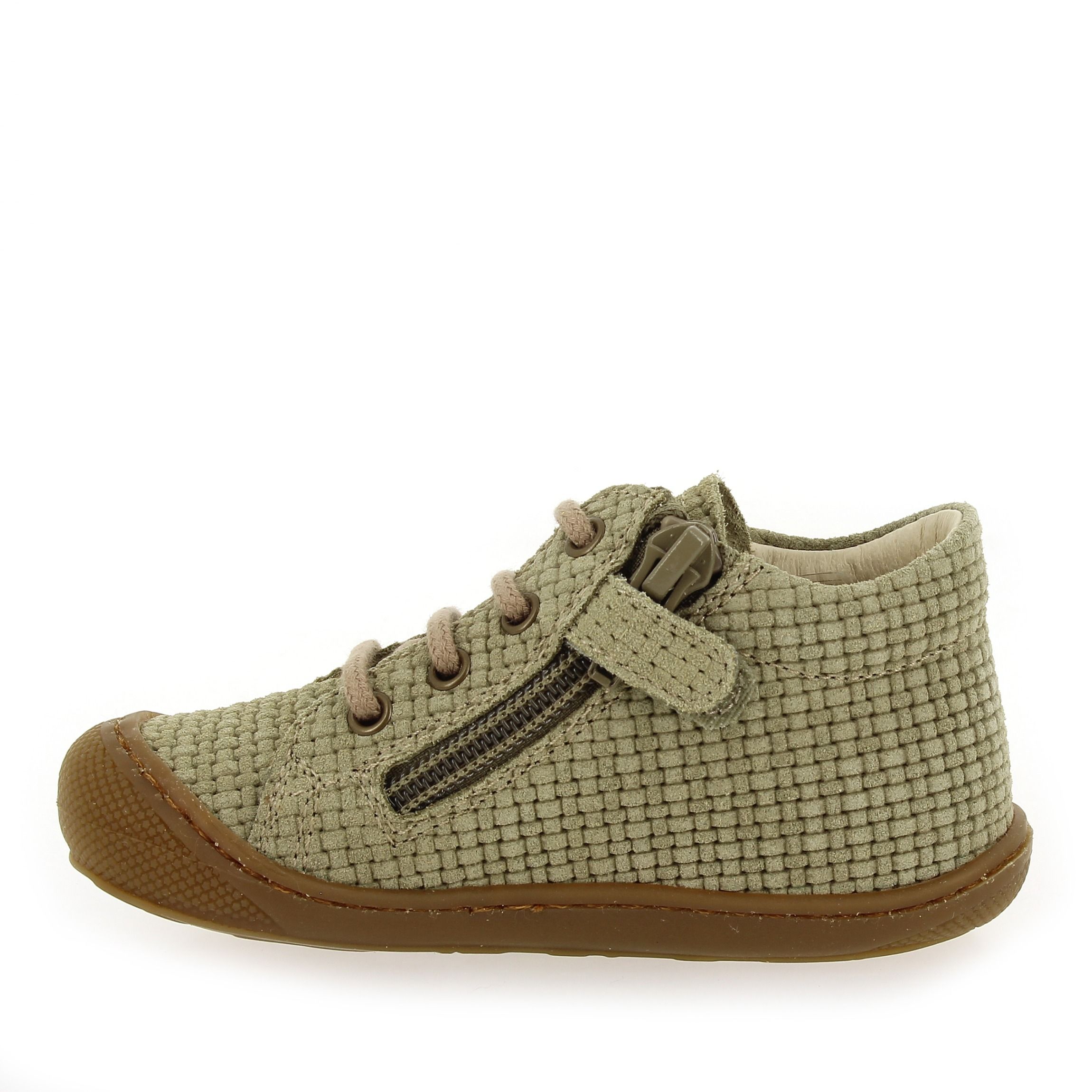 Naturino  COCOON ZIP SUEDE BOY - Kaki Beige