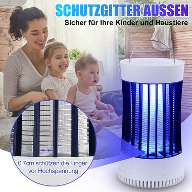 Rosnek Moskitonetz wiederaufladbar, für Haus Schlafzimmer Außenbereich (1 St), Elektrischer Käferzapper; mit Aufhängeschlaufe
