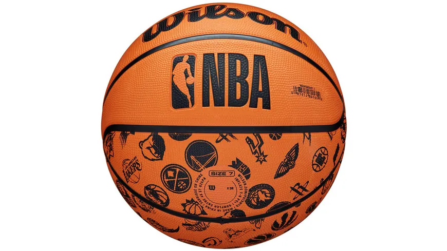 Wilson NBA Basketball All Team Orange/Black,  Gr. 7