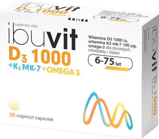 Ibuvit D3 1000+ K2MK-7 Omega-3, kapsule