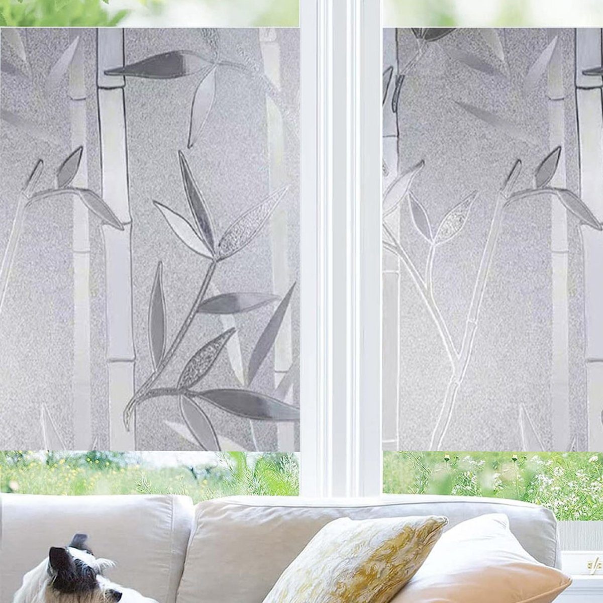 Fensterfolie 3D Fensterfolie Selbsthaftend Blickdicht Sichtschutzfolie Fenster, Einemgeld