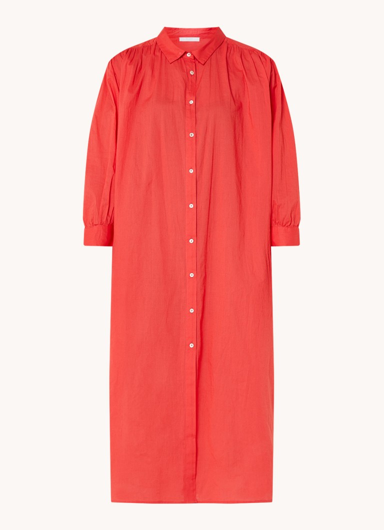 Robe-chemise midi by-bar avec détail plissé