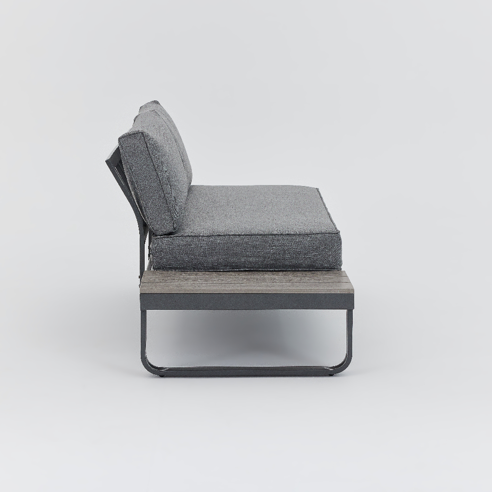 Happy Home Happy Home Ecklounge-Set 4 tlg. HGS53-GRA mit Sitzkissen in grau