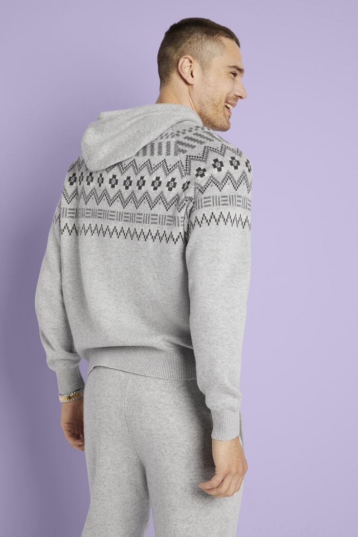 Fair Isle-Kapuzenpullover aus Wolle und Kaschmir