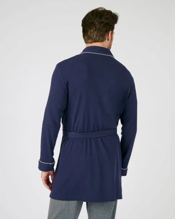 Robe de chambre maille nid d'abeille