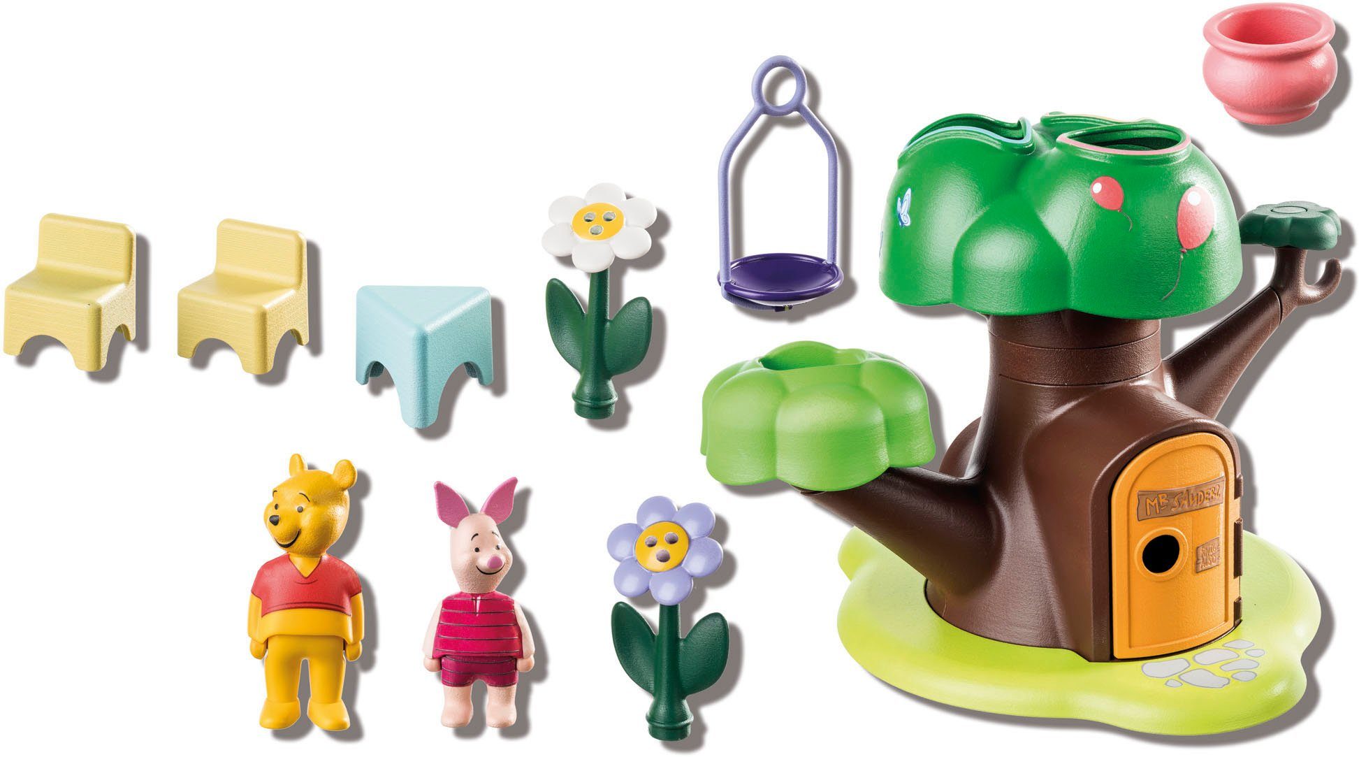 Playmobil® Konstruktions-Spielset Winnies & Ferkels Baumhaus (71316), Playmobil 1-2-3, (17 St), Made in Europe