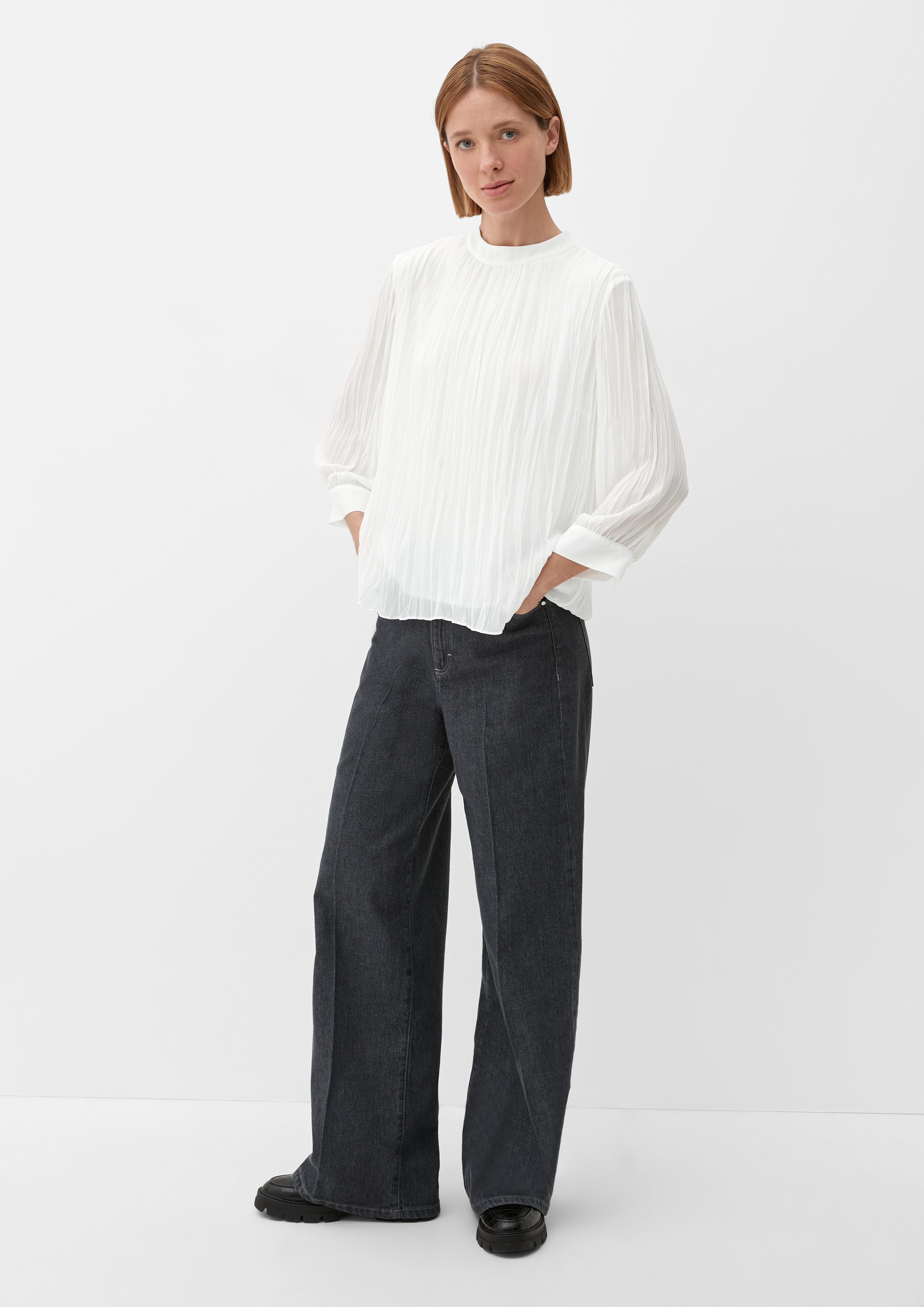 Chiffonbluse mit 3/4-Ärmeln  2129647-0200