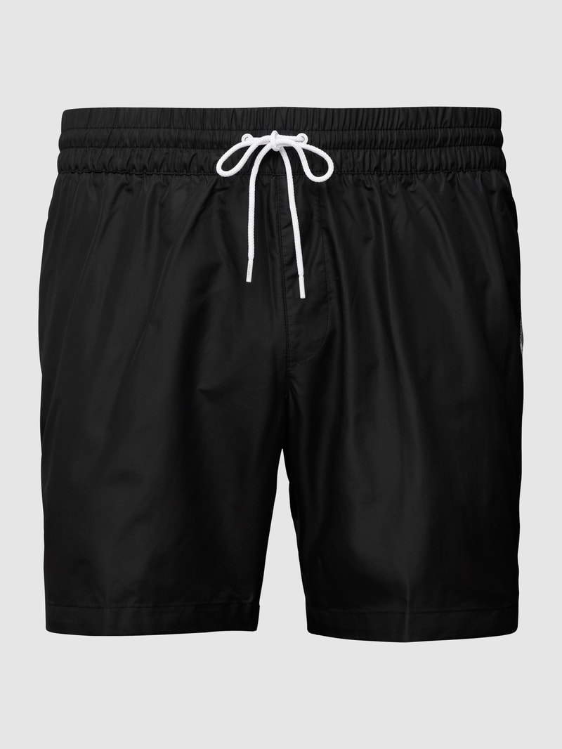 PLUS SIZE Badehose mit Galonstreifen in schwarz