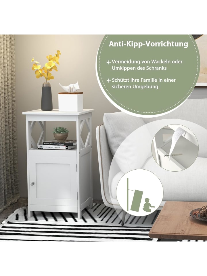COSTWAY Badezimmerschrank 74cm in Weiß günstig kaufen onesize