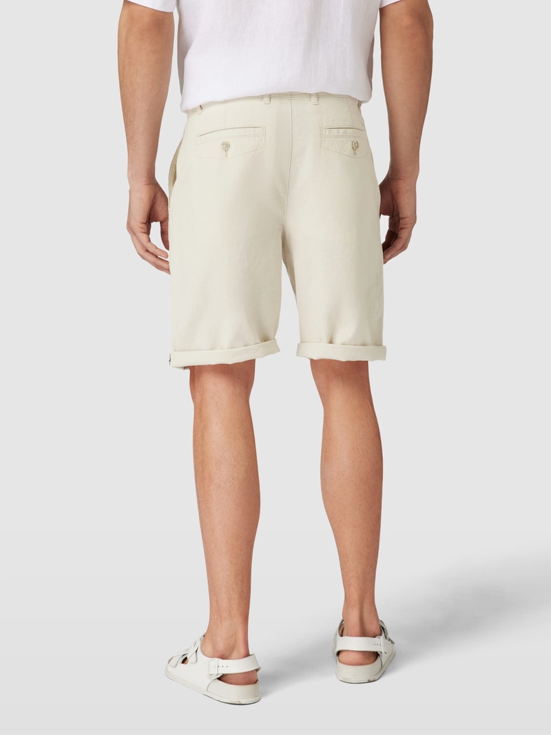 Bermudas mit Tunnelzug in offwhite meliert