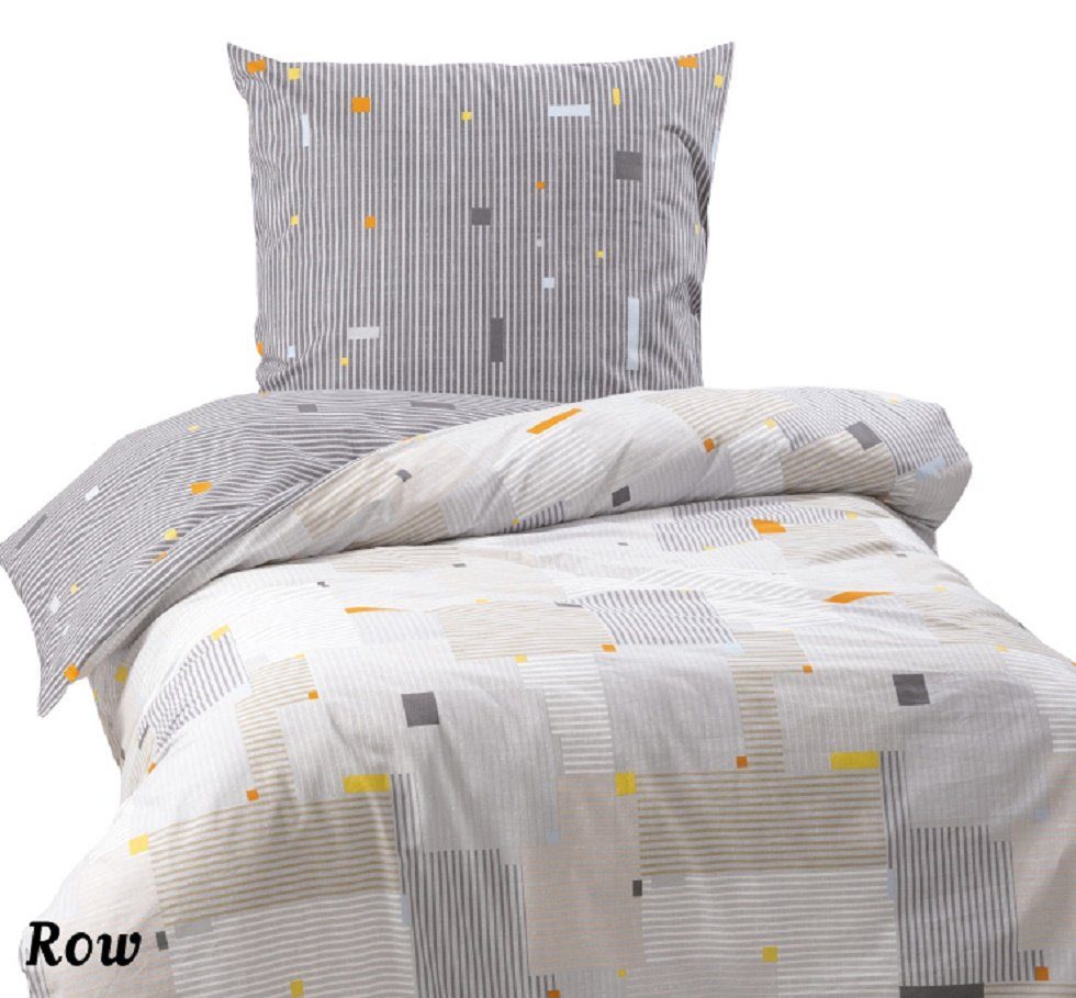 Bettwäsche Baumwolle 135x200, 155x200, 155x220, 200x200, 200x220 oder 240x220, Leonado Vicenti, Renforcé, 2 teilig, Streifen in verschiedenen Farben mit Reißverschluss