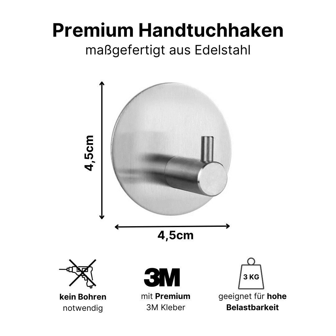 Novabad Handtuchhaken Haken selbstklebend Bad und Küche Handtuchhalter, Badezimmer, Türen, Küche, Wand, Bad, (1-St), Kleiderhaken ohne Bohren