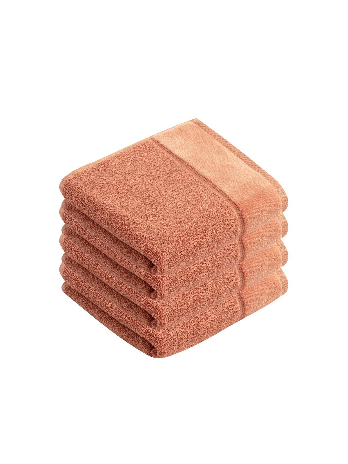 Vossen Gästehandtücher 4er Pack Gästetuch 40 x 60 cm Pure, Frottier (Spar-Set, 4-St), Vegan